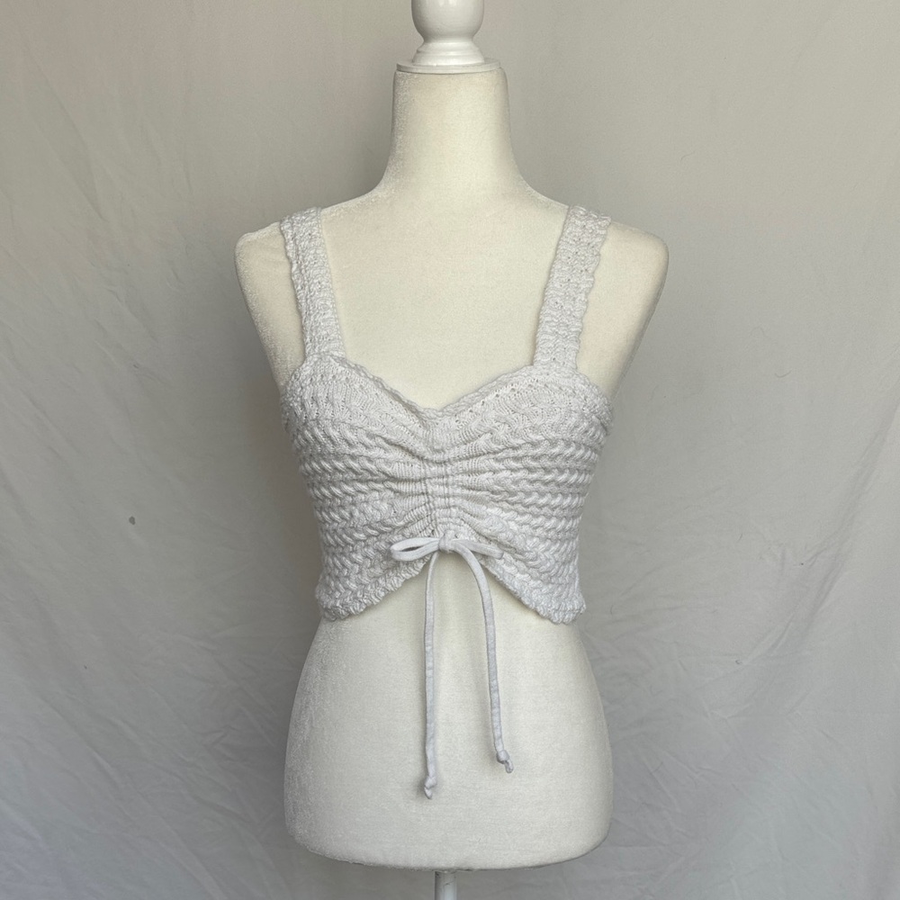 Hollister Cream Knit Crop Top